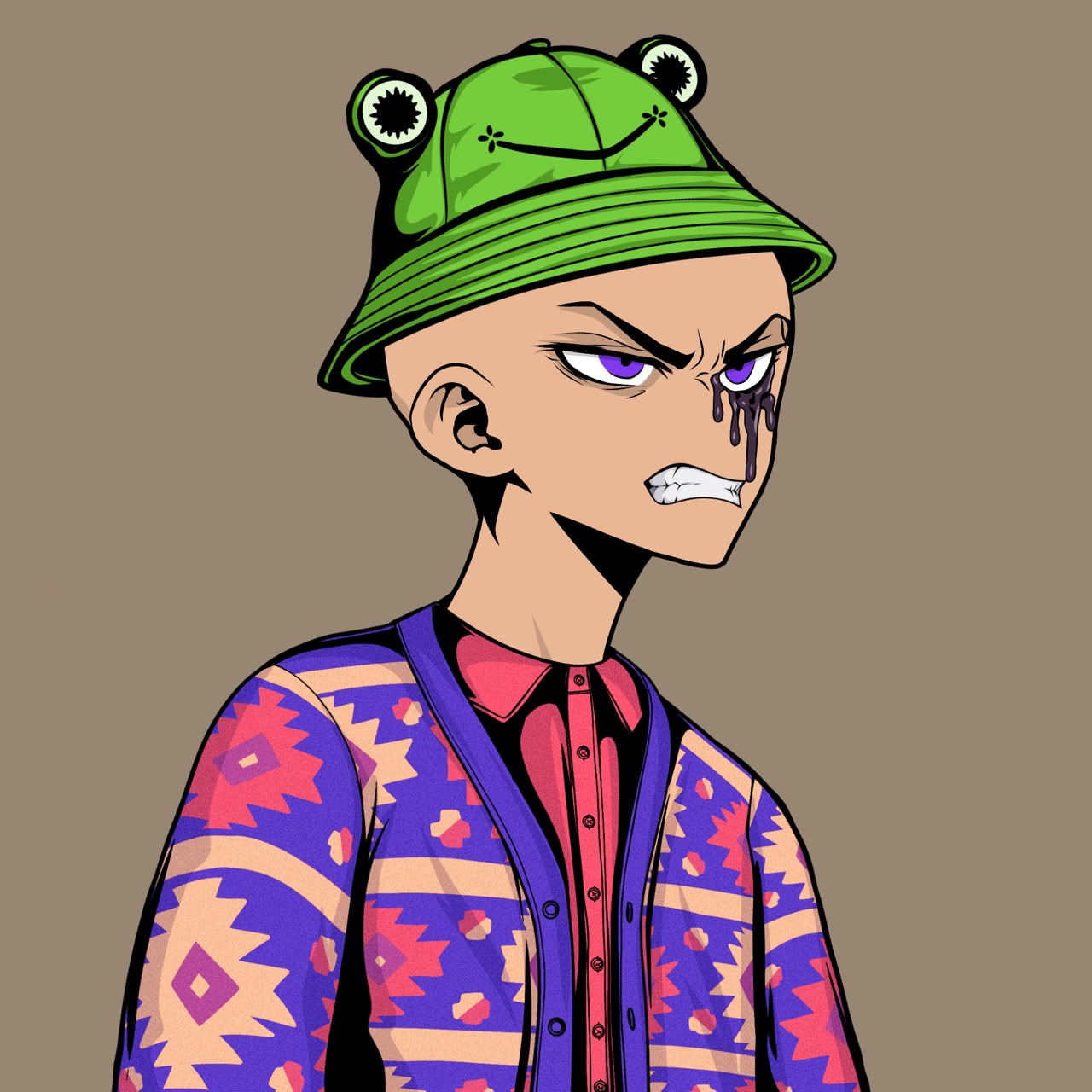 Forgotten character wearing a green frog hat